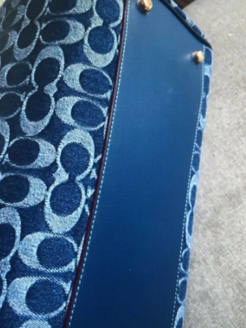 Coach Rowan Satchel Bag In Signature Denim Canvas NWT CY699 - Picture 8 of 8